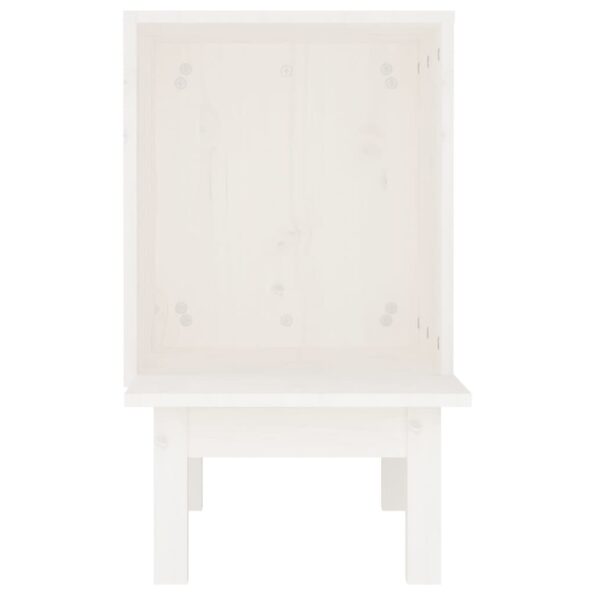 vidaXL Mačací domček biely 60x36x60 cm borovicový masív – Obrázok 4