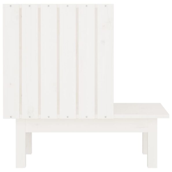 vidaXL Mačací domček biely 60x36x60 cm borovicový masív – Obrázok 5