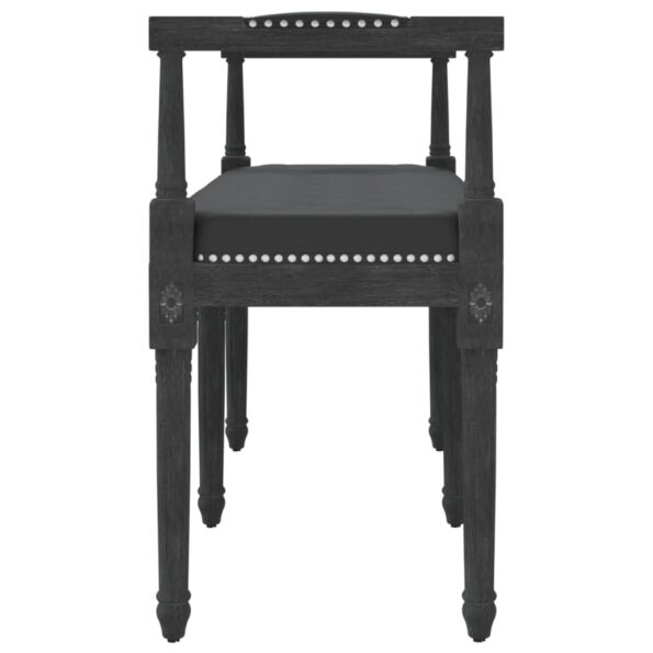 vidaXL Lavička čierna 110x40x70 cm zamat – Obrázok 4