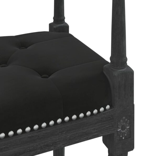 vidaXL Lavička čierna 110x40x70 cm zamat – Obrázok 5