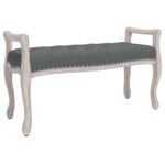 vidaXL Lavička tmavosivá 110x45x60 cm látka – Obrázok 2