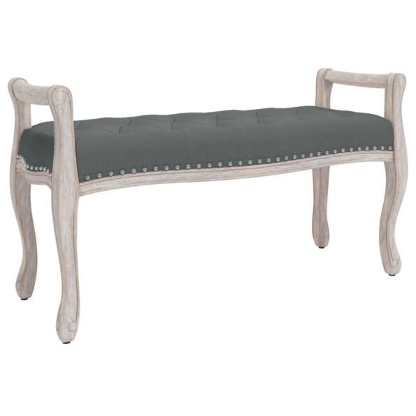 vidaXL Lavička tmavosivá 110x45x60 cm látka – Obrázok 2