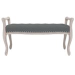 vidaXL Lavička tmavosivá 110x45x60 cm látka – Obrázok 3