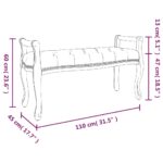 vidaXL Lavička tmavosivá 110x45x60 cm látka – Obrázok 7