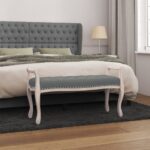 vidaXL Lavička tmavosivá 110x45x60 cm látka