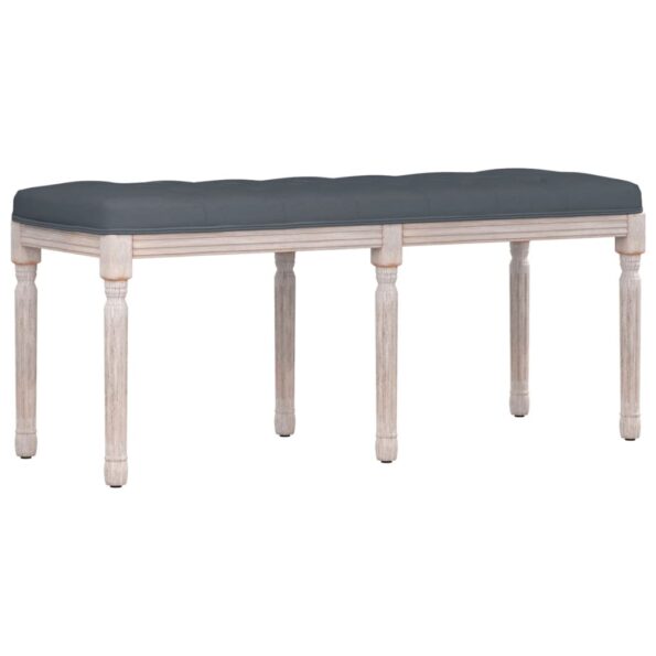 vidaXL Lavička tmavosivá 110x40x49 cm zamat – Obrázok 2