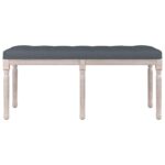 vidaXL Lavička tmavosivá 110x40x49 cm zamat – Obrázok 3