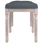 vidaXL Lavička tmavosivá 110x40x49 cm zamat – Obrázok 4