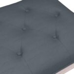 vidaXL Lavička tmavosivá 110x40x49 cm zamat – Obrázok 5