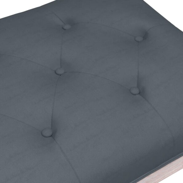 vidaXL Lavička tmavosivá 110x40x49 cm zamat – Obrázok 5