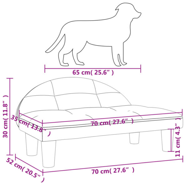 vidaXL Pelech pre psa čierny 70x52x30 cm zamat – Obrázok 7