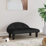 vidaXL Pelech pre psa čierny 70x52x30 cm zamat