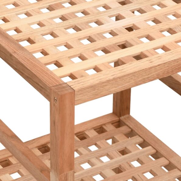 vidaXL Polica do kúpeľne 35,5x35,5x79 cm orechový masív – Obrázok 5