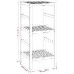 vidaXL Polica do kúpeľne 35,5x35,5x79 cm orechový masív – Obrázok 7