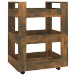 vidaXL Kuchynský vozík dymový dub 60x45x80 cm spracované drevo – Obrázok 2
