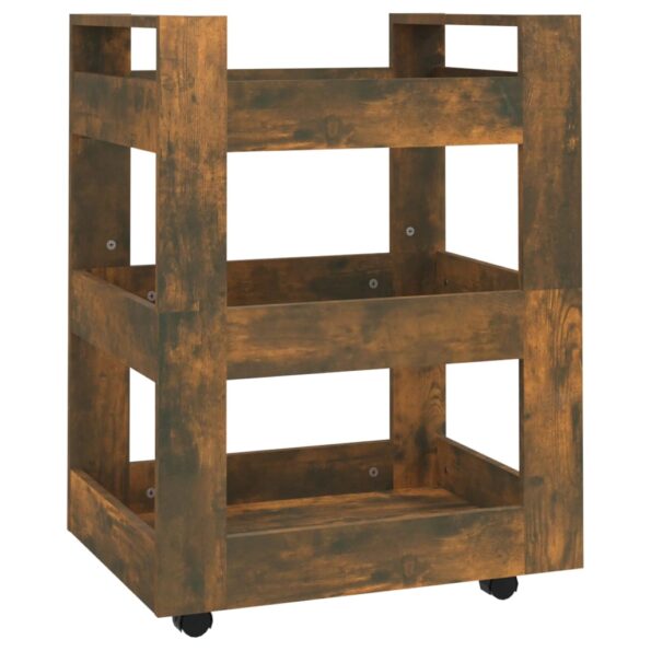 vidaXL Kuchynský vozík dymový dub 60x45x80 cm spracované drevo – Obrázok 2