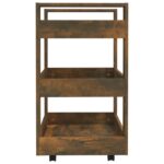 vidaXL Kuchynský vozík dymový dub 60x45x80 cm spracované drevo – Obrázok 6
