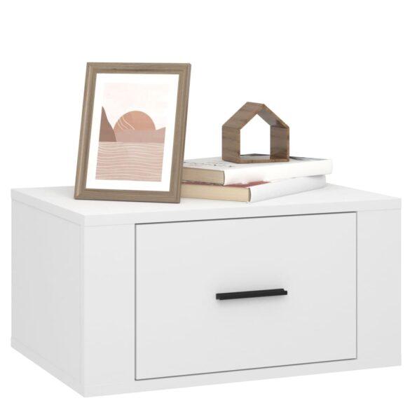 vidaXL Nástenné nočné stolíky 2 ks biele 50x36x25 cm – Obrázok 4