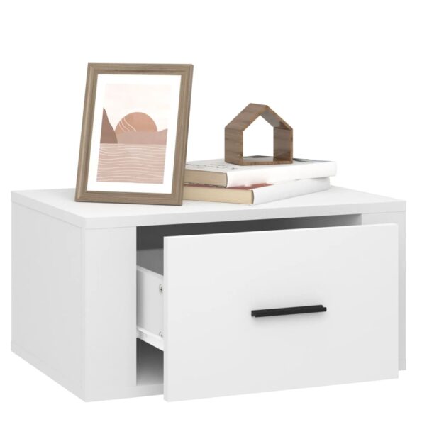 vidaXL Nástenné nočné stolíky 2 ks biele 50x36x25 cm – Obrázok 5