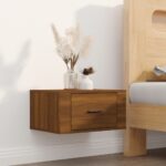 vidaXL Nástenné nočné stolíky 2 ks hnedý dub 50x36x25 cm – Obrázok 3