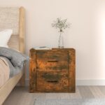 vidaXL Nástenný nočný stolík dymový dub 50x36x47 cm – Obrázok 3