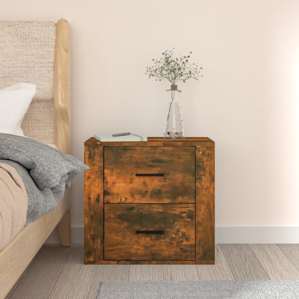 vidaXL Nástenný nočný stolík dymový dub 50x36x47 cm – Obrázok 3