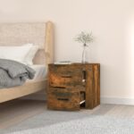 vidaXL Nástenný nočný stolík dymový dub 50x36x47 cm – Obrázok 4