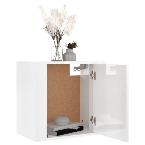 vidaXL Nástenné nočné stolíky 2 ks lesklé biele 50x30x47 cm – Obrázok 4
