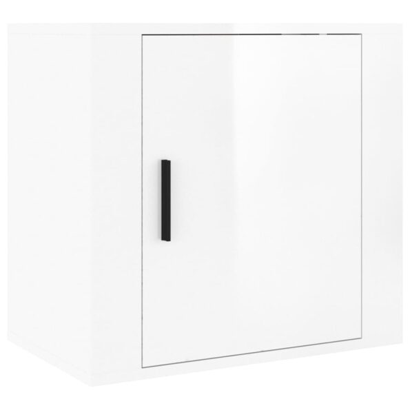 vidaXL Nástenné nočné stolíky 2 ks lesklé biele 50x30x47 cm – Obrázok 5