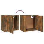 vidaXL Nástenný nočný stolík dymový dub 50x30x47 cm – Obrázok 8
