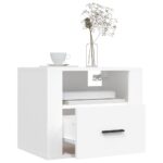 vidaXL Nástenné nočné stolíky 2 ks biele 50x36x40 cm – Obrázok 4