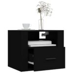 vidaXL Nástenné nočné stolíky 2 ks čierne 50x36x40 cm – Obrázok 4