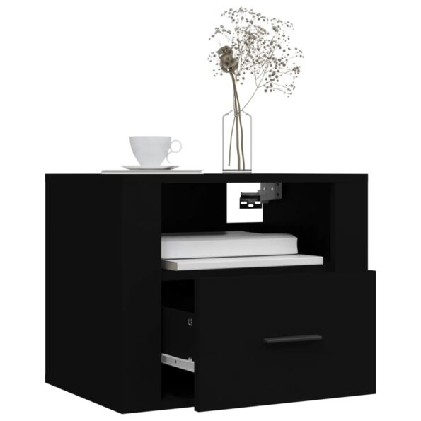 vidaXL Nástenné nočné stolíky 2 ks čierne 50x36x40 cm – Obrázok 4