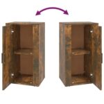 vidaXL Komoda dymový dub 40x33x70 cm spracované drevo – Obrázok 6