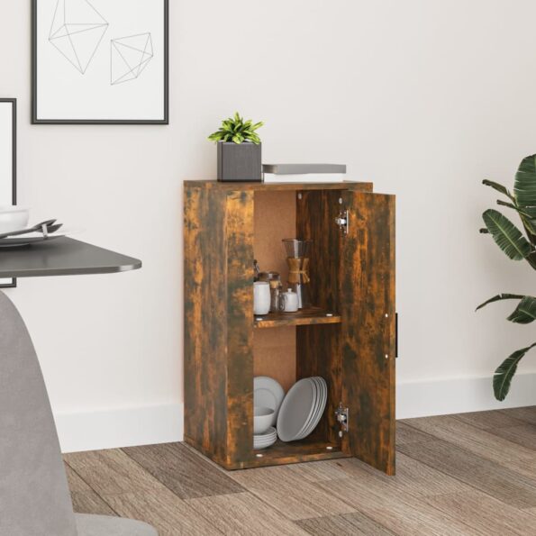 vidaXL Komoda dymový dub 40x33x70 cm spracované drevo – Obrázok 7