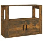 vidaXL Komoda dymový dub 80x30x60 cm spracované drevo – Obrázok 2