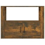 vidaXL Komoda dymový dub 80x30x60 cm spracované drevo – Obrázok 6