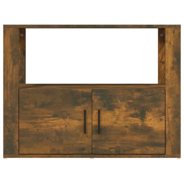 vidaXL Komoda dymový dub 80x30x60 cm spracované drevo – Obrázok 6
