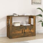 vidaXL Komoda dymový dub 80x30x60 cm spracované drevo