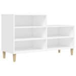 vidaXL Botník biely 102x36x60 cm spracované drevo – Obrázok 2