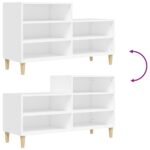 vidaXL Botník biely 102x36x60 cm spracované drevo – Obrázok 7