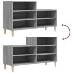 vidaXL Botník sivý dub sonoma 102x36x60 cm spracované drevo – Obrázok 7