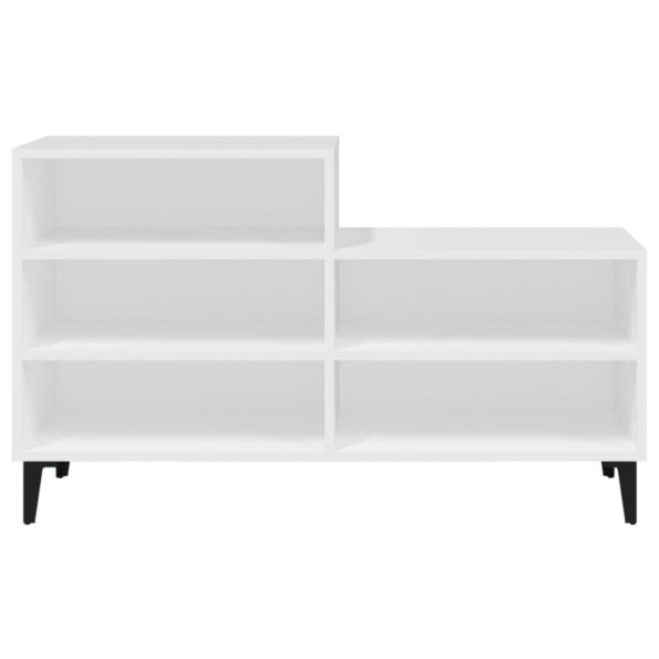 vidaXL Botník biely 102x36x60 cm spracované drevo – Obrázok 3