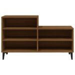 vidaXL Botník hnedý dub 102x36x60 cm spracované drevo – Obrázok 3
