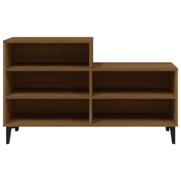 vidaXL Botník hnedý dub 102x36x60 cm spracované drevo – Obrázok 3