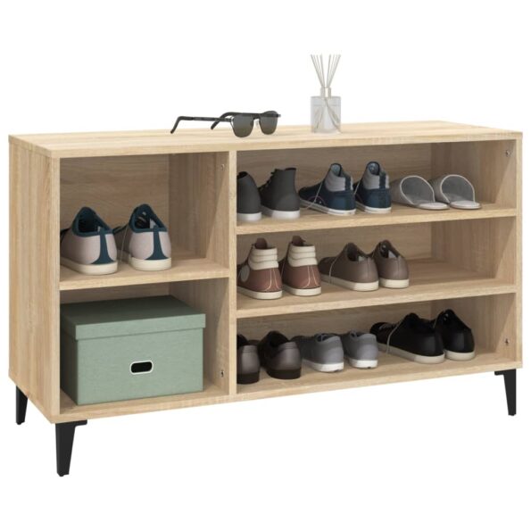 vidaXL Botník dub sonoma 102x36x60 cm spracované drevo – Obrázok 4