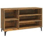 vidaXL Botník dymový dub 102x36x60 cm spracované drevo – Obrázok 2