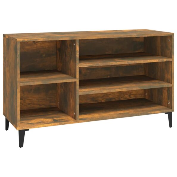 vidaXL Botník dymový dub 102x36x60 cm spracované drevo – Obrázok 2