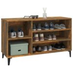 vidaXL Botník dymový dub 102x36x60 cm spracované drevo – Obrázok 4
