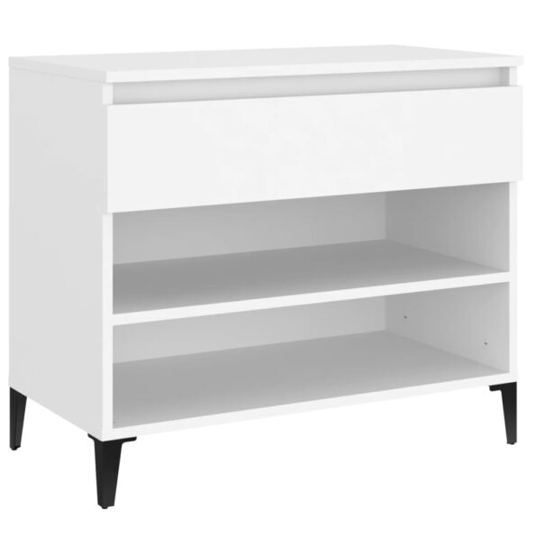 vidaXL Botník biely 70x36x60 cm spracované drevo – Obrázok 2
